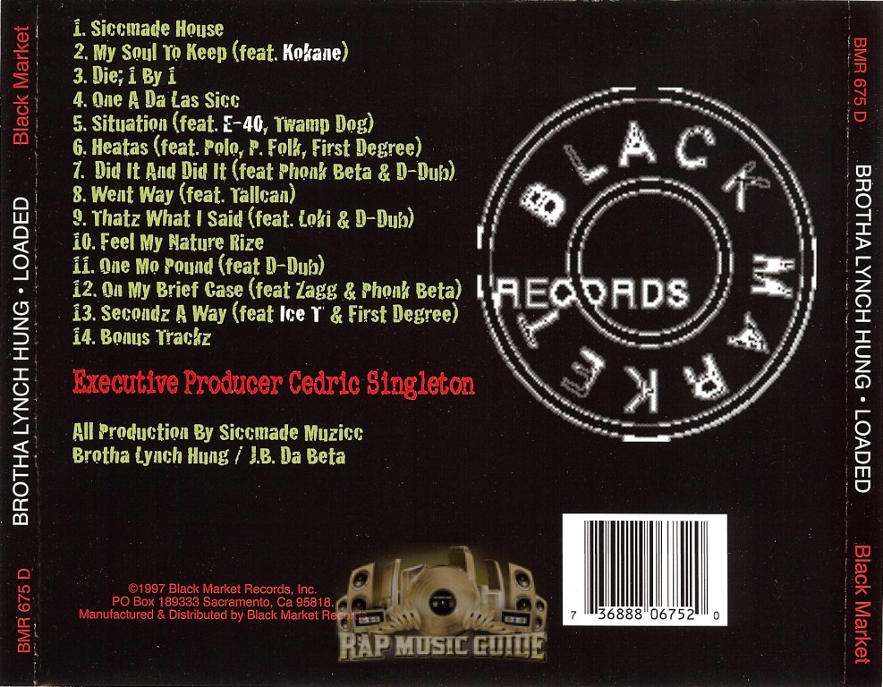 Brotha Lynch Hung Loaded ReRelease. CD Rap Music Guide